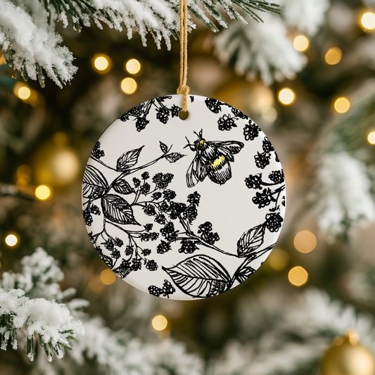 Brambles Bumble Bee Ceramic Ornament